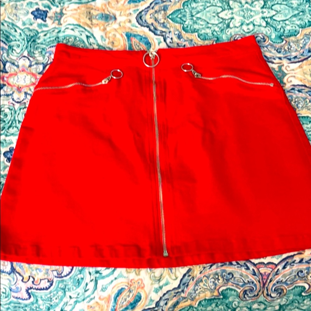 Zip up Mini Skirt